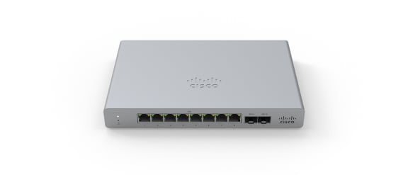 Top view of Cisco Meraki MS120-8FP switch