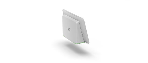 Rear-side view of Cisco Room Navigator wall-mounted tablet